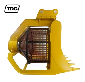 TEDY新しい岩土砂石並べ替え回転式スクリーニングバケットカスタマイズされた油圧ローダー掘削機ふるいバケット - Product Image 2