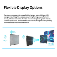 Pantalla LED Transparente P3.91 P6.25, Pantalla de Malla LED Hueca de Alta Transparencia, Panel de Video LED Ligero para Cortina de Vidrio