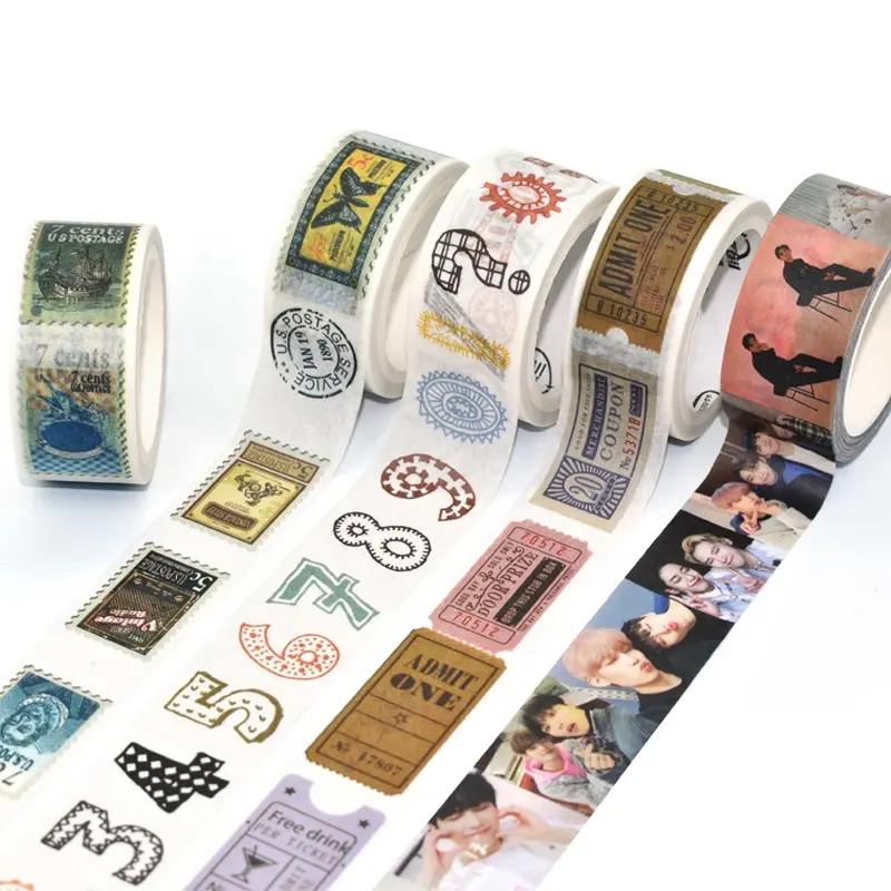 Tùy Chỉnh In Logo Trung Quốc Phong Cách Dính Washi Giấy Acrylic Tape