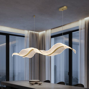 Lustres Led en forme de vague <span class=keywords><strong>Suspension</strong></span> Lustre de luxe Lustres et suspensions modernes Métal Cristal Acrylique <span class=keywords><strong>Doré</strong></span> 90 - Product Image 6