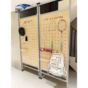 Raquette de badminton support suspendu étagère murale perforée avec organisation de Garage à dessus pivotant 100 + trous pour outils clés petits Gadgets - Product Image 3