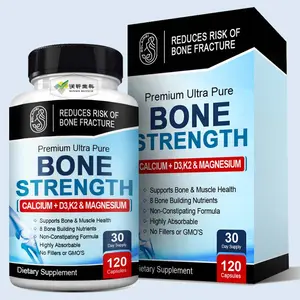 Highly Absorbable Bone Strength 8 Nutrients Calcium D3 K2 Magnesium Vitamin Blend Supplement Calcium Capsule