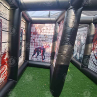 Labyrinthe gonflable robuste et effrayant pour location commerciale, jeu de carnaval extérieur, maison hantée