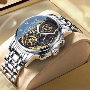 <span class=keywords><strong>2022</strong></span> <span class=keywords><strong>nouvelle</strong></span> mode montre pour hommes en acier inoxydable haut marque <span class=keywords><strong>de</strong></span> luxe étanche sport chronographe Quartz hommes Relogio Masculino - Product Image 1
