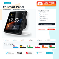 Panneau de commande intelligent pour maison connectée moderne avec écran tactile de 4 pouces, Alexa intégré, WiFi, hub Zigbee, passerelle multi-protocoles, interrupteur