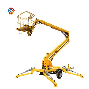 8M 12M 16M 20M Diesel En Elektrische Gemonteerd Getrokken Boom Lift Man Lift Hoogwerker