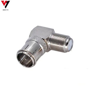 BNC لـ w F توصيل سريع أنثى بريطانية رأس F موصل كابل RF محول تلفزيون الكوع - Product Image 5