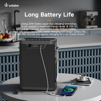 XDOBO Party 1981 II Enceinte de karaoké 300W avec 2 micros sans fil, éclairage LED RGB, charge rapide Type-C, entrée instrument, pour extérieur