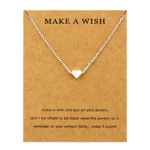 Stella di cristallo di Esprimere un Desiderio delle Donne di Carte di Gioielli Migliore Amico Corona Luna Stelle Del Cuore con Strass Collane a Catena - Product Image 3