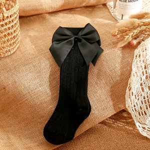Bow bé cotton cô gái Vớ bán buôn rắn màu trẻ em cô gái Vớ giữa ống trẻ em vớ - Product Image 4