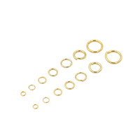 Composants d'accessoires de bijouterie : Anneau ouvert circulaire simple en or rempli 14K pour la fabrication de boucles d'oreilles et de bijoux DIY