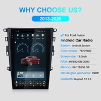 Pantalla Tesla de 13.6 Pulgadas para Ford Fusion Mondeo 2013-2020, Radio Multimedia Android para Auto, Carplay, Navegación, Monitor