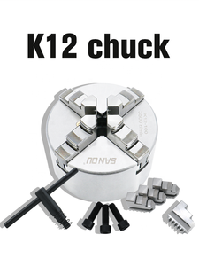 HLTNC K12-400A Mandril de torno hidráulico de 4 mordazas, estándar europeo, con punta de husillo de 38 mm y carrera de émbolo, para perforación de gran diámetro - Product Image 2