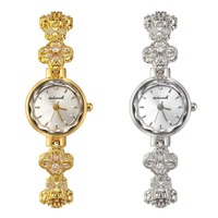 Jam Tangan Wanita Quartz Alloy Dial Bulat Kecil dengan Tali Gelang