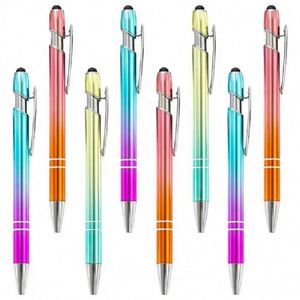 Promotional Bulk Multicolored Aluminum Ballpoint for <b>Stylus</b> <b>Pen</b> Soft Rubber Touch Screens Custom Logo Cheap Ball-point <b>Pen</b> - Product Image 2