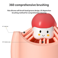 Cepillo de dientes eléctrico sónico para niños, limpieza completa de la boca en forma de U con IPX7, resistente al agua, recargable mediante carga USB