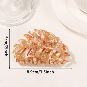 <b>Leaf</b> Hair Claw Clip Hair Jaw Clip Vintage Floral Hair Accessory for Daily Wear Women - Product Image 5
