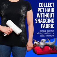Rouleau anti-poils pour animaux de compagnie en plastique auto-nettoyant réutilisable, brosse à poils d'animaux et à peluches avec oreilles pour un toilettage professionnel