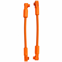 Câble de liaison haute tension EV tout orange 1000V, connecteur HV coudé à 90 degrés ou droit, personnalisé OEM pour pack batterie ESS