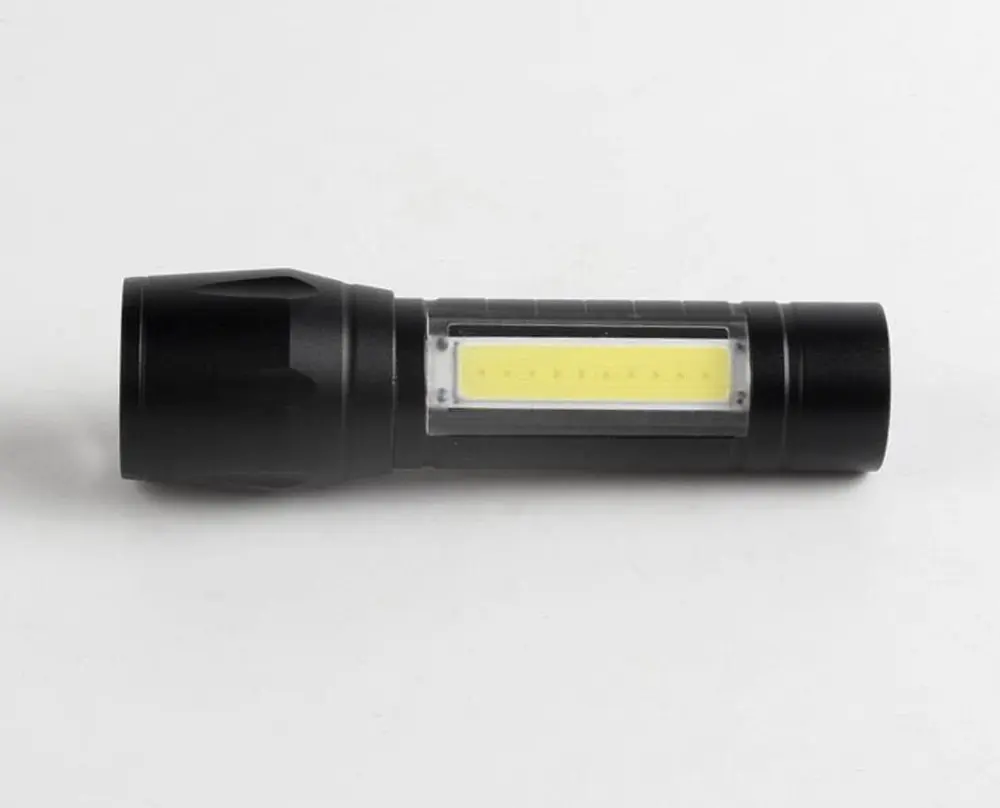 Ultra Bright 3W COB LED Flashlight 2 Modes USB Rechargeable Mini Portable Torch