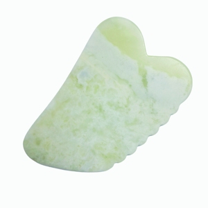 Outil de massage en jade serpentin en forme de V avec veines naturelles pour raffermir la mâchoire et soulager les muscles du cou - Product Image 6