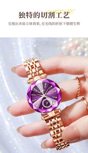 Nuevo Reloj de Pulsera de Acero para Mujer con Esfera Deslumbrante en Estilo de Corte de Diamante - Product Image 5