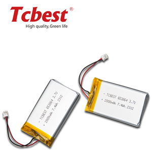 Batterie lithium-ion polymère <span class=keywords><strong>prix</strong></span> usine 653864 2000mAh 3.7V pour produits numériques dispositifs médicaux - Product Image 3