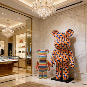 Fibra de vidrio Pintura <span class=keywords><strong>Bearbrick</strong></span> Escultura para la venta - Product Image 5