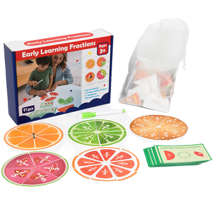 Nouveaux jouets éducatifs en bois pour enfants : aides pédagogiques pour l'apprentissage des <span class=keywords><strong>fractions</strong></span> en classe - Product Image 1