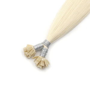 Extensions de cheveux à pointe plate de qualité professionnelle pour salon, cheveux humains Remy, super double drawn, pointes épaisses, blond foncé, fusionnement sans couture - Product Image 3