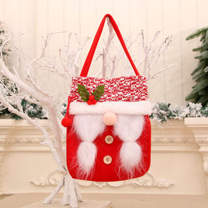 Nueva Bolsa Navideña con Diseño de Anciano sin Rostro para Manzanas, Bolsa para Dulces Navideños, Bolsa para Manzanas, Regalo Decorativo Navideño - Product Image 3