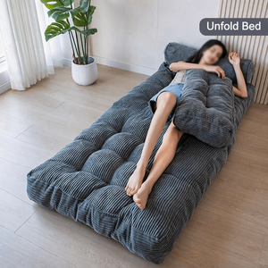 Sofá Cama Plegable de Tela Moderno, Sillón Convertible con Colchón Plegable para Sala de Estar o Apartamento - Product Image 4
