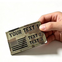 Patchs de panneau d'identification tactique découpés au laser à crochet et boucle personnalisés ECO Blood Type Callsign US American IR Flag Patch