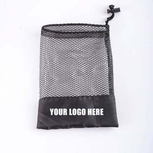 Bolsas Deportivas Negras Personalizadas con Logotipo, Bolsas de Malla con Cordón para Toallas y Botellas, con Cierre de Cordón, Portátiles y Modernas - Product Image 5