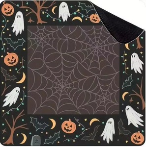 Tapis de table carré antidérapant pour Mahjong, motif quatre fantômes mignons, pour jeu de société de vacances - Product Image 2
