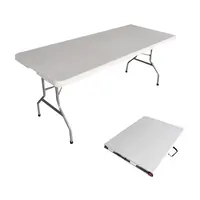 Fornitura diretta in fabbrica MESAS PLEGABLES 6ft bianco popolare tavolo pieghevole in plastica rettangolare Hdpe