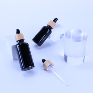 Essential Oil <b>Bottle</b> Custom Logo Black Glass <b>Dropper</b> <b>Bottle</b> For Aromatherapy Oil Cosmetics Container Empty With Rubber <b>Dropper</b> - Product Image 5