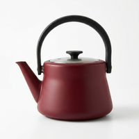 Bouilloire à eau moderne en acier inoxydable avec poignée en bakélite, couvercle en acier inoxydable, compatible induction, design élégant