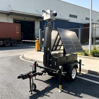 Remorques de surveillance solaire mobiles pliables pour un transport efficace et une surveillance des parkings
