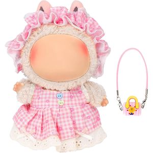 Wish Design ชุดเดรสผ้าโพกศีรษะลายสก็อตสีชมพูน่ารัก3ชิ้นเดรสแฟชั่นระดับพรีเมียมสำหรับเครื่องประดับเสื้อผ้าสำหรับของที่หรูหรา - Product Image 5