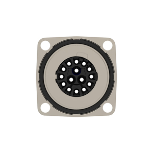 Connector 15 Position Circular Power Connector, Connector Assembly, 63 VDC, 3 Power Positions EEGA204NN00000002000 - Product Image 4