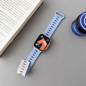 Correa de Repuesto para Reloj Inteligente, Accesorios Deportivos, Banda Magnética de Silicona de Doble Cara para <span class=keywords><strong>Apple</strong></span> <span class=keywords><strong>Watch</strong></span> Series - Product Image 5