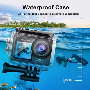 กล้องแอ็กชัน Wi-Fi 5K พร้อมหน้าจอคู่2 "กล้องวิดีโอ24MP 4K สำหรับกีฬากันน้ำกล้อง DV ขนาด170 ° มุมกว้างบันทึกสำหรับถ่าย vlogging - Product Image 5