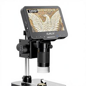 Microscopio Digitale Elikliv Coin per Adulti, Schermo LCD 43'', Ingrandimento 1000x, 8 Luci LED Regolabili, Compatibile con PC Windows/MacBook EDM4 - Product Image 1