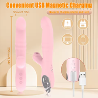 Aufblasbarer Klitoris-Vibrator für Frauen mit 10 Vibrationsmodi, 7 Frequenzen, Fernbedienung, Täglich Wasserdicht, USB Magnetisches Aufladen