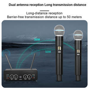 ไมค์ไร้สายแบบถือได้2ช่อง, R2แบบมืออาชีพ UHF - Product Image 4