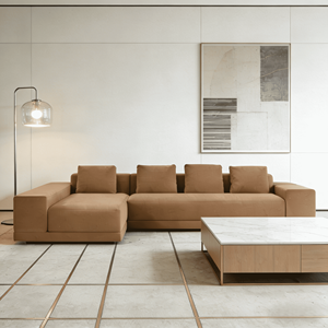 Set di Divani per Soggiorno, Arredamento Classico da 5-7 Posti, Divano Angolare in Tessuto a Forma di L, Set di Divani Modulari di Lusso Moderni - Product Image 3