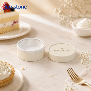 Tube en carton kraft écologique personnalisé avec logo, de qualité alimentaire, pour emballage de gâteaux, idéal pour boîte à cheesecake basque - Product Image 2