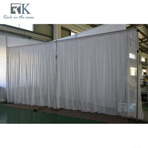 Support de toile de fond de mariage avec rideaux en mousseline et ensembles de tubes portables - Product Image 3