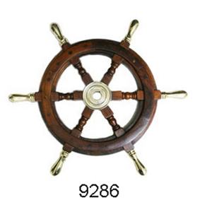 Rueda de madera antigua con mango de latón para regalos, fabricación y exportación o suministro - Product Image 3